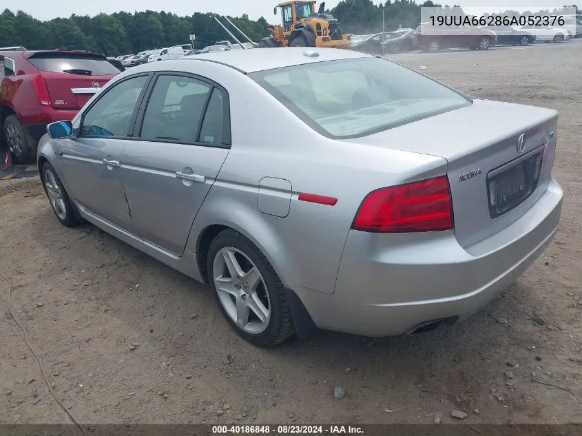 2006 Acura Tl VIN: 19UUA66286A052376 Lot: 40186848