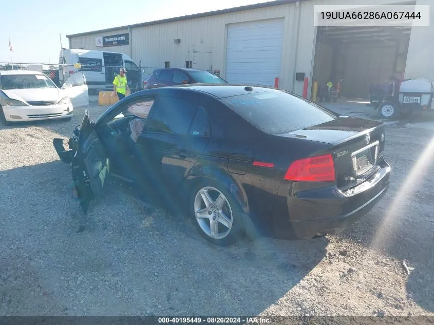 2006 Acura Tl VIN: 19UUA66286A067444 Lot: 40195449