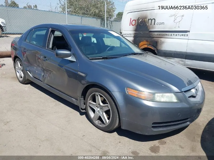 2006 Acura Tl VIN: 19UUA66236A030365 Lot: 40254258