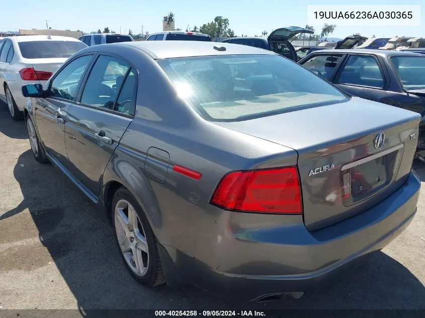 2006 Acura Tl VIN: 19UUA66236A030365 Lot: 40254258