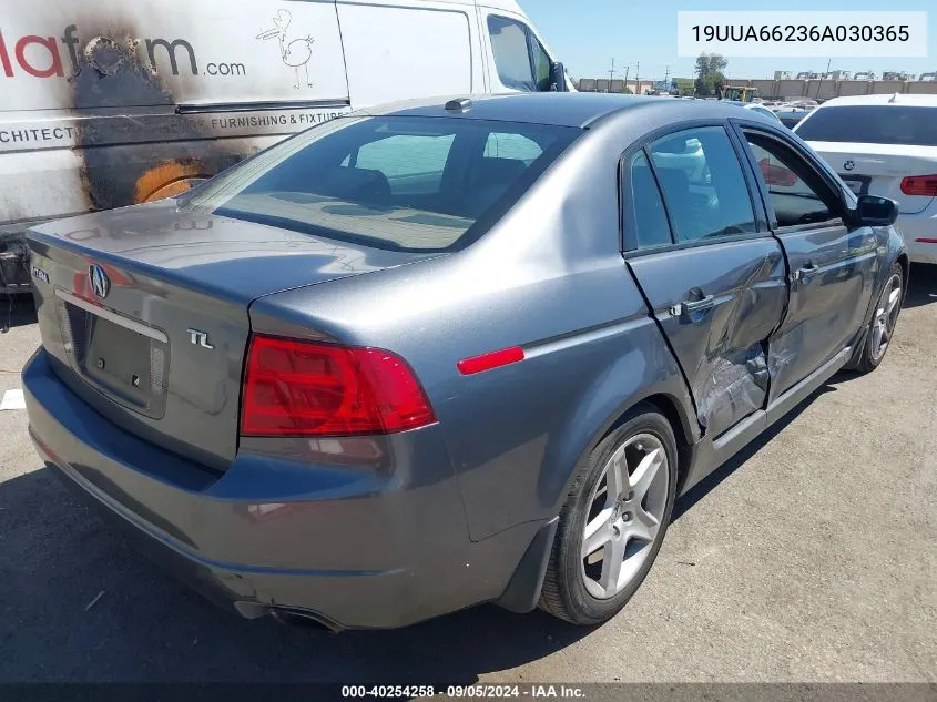 2006 Acura Tl VIN: 19UUA66236A030365 Lot: 40254258