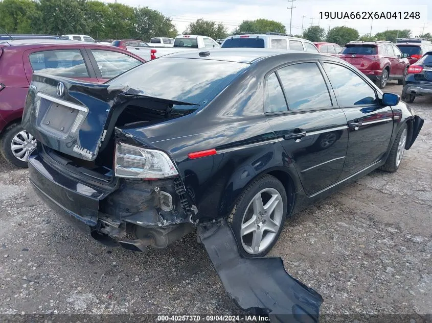 2006 Acura Tl VIN: 19UUA662X6A041248 Lot: 40257370