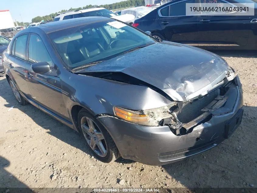 2006 Acura 3.2Tl VIN: 19UUA66216A043941 Lot: 40299463