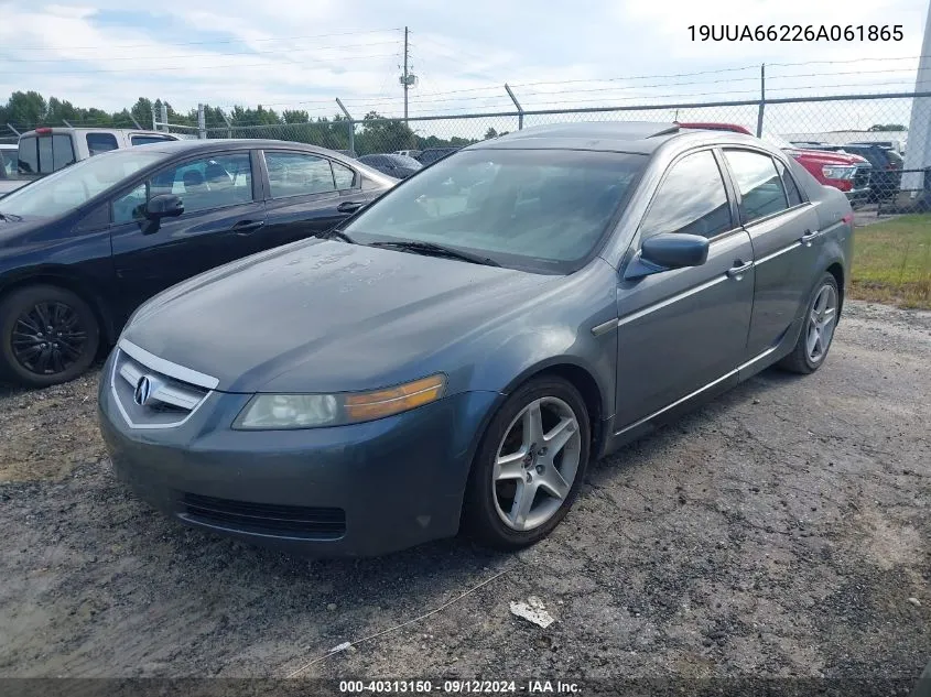 2006 Acura Tl VIN: 19UUA66226A061865 Lot: 40313150