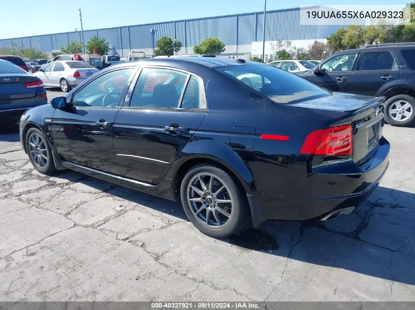 2006 Acura Tl VIN: 19UUA655X6A029323 Lot: 40327921