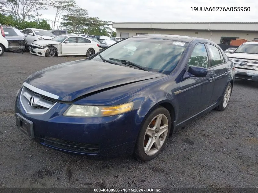 2006 Acura Tl VIN: 19UUA66276A055950 Lot: 40488556