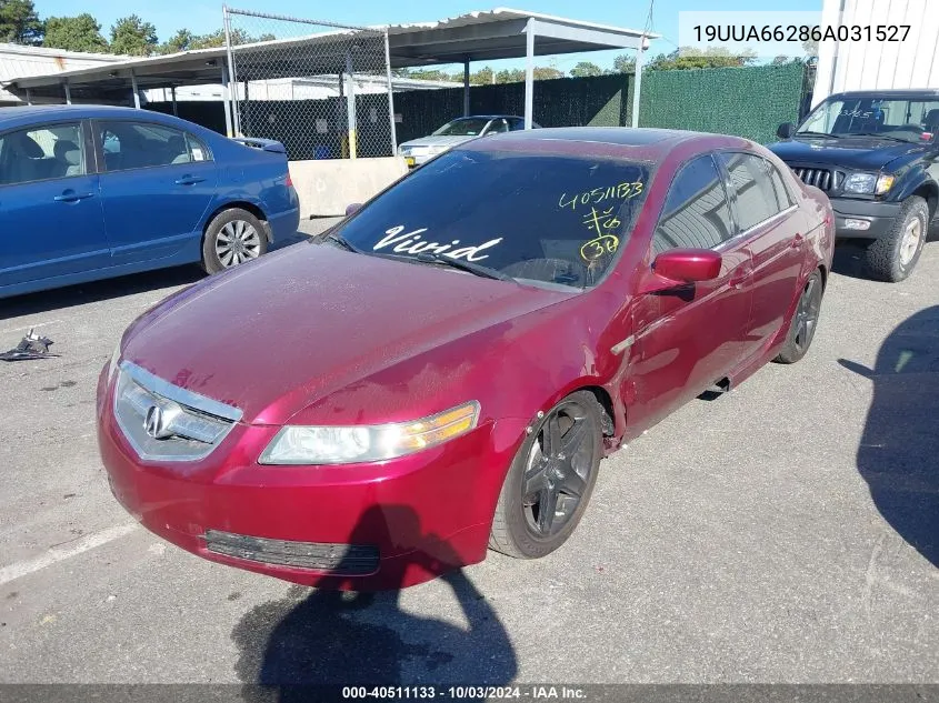 2006 Acura Tl VIN: 19UUA66286A031527 Lot: 40511133