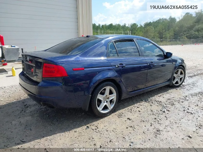 2006 Acura Tl VIN: 19UUA662X6A055425 Lot: 40515017