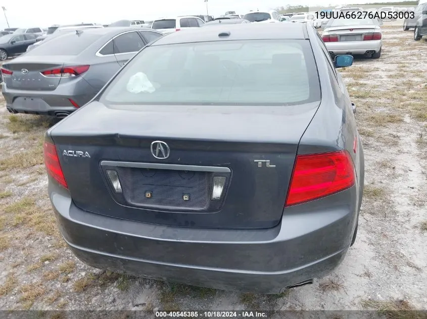 2006 Acura Tl VIN: 19UUA66276AD53003 Lot: 40545385