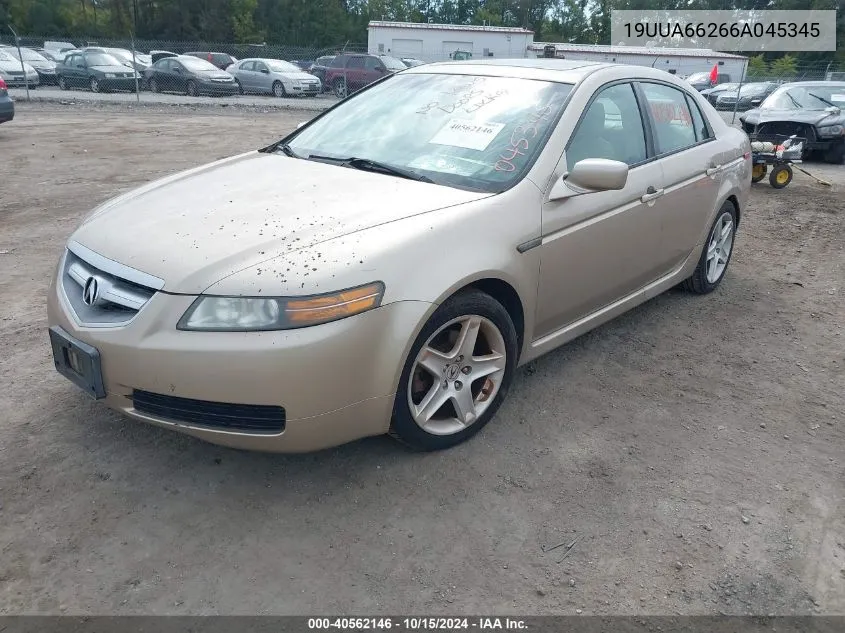 2006 Acura Tl VIN: 19UUA66266A045345 Lot: 40562146