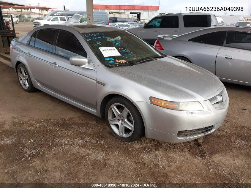 2006 Acura Tl VIN: 19UUA66236A049398 Lot: 40618990