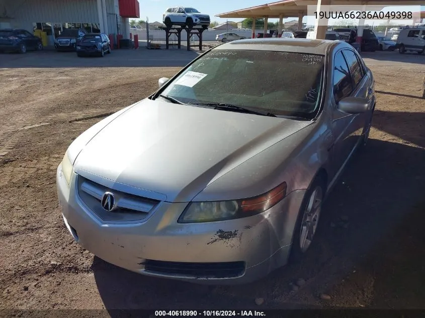 2006 Acura Tl VIN: 19UUA66236A049398 Lot: 40618990