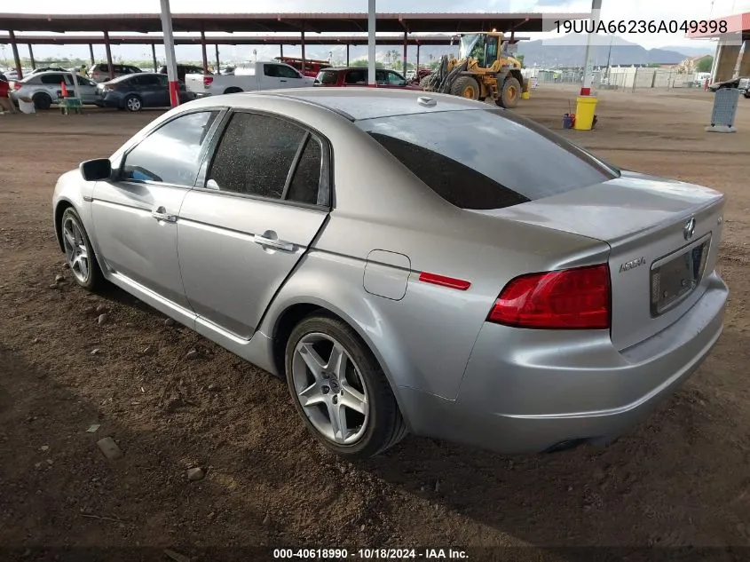 2006 Acura Tl VIN: 19UUA66236A049398 Lot: 40618990