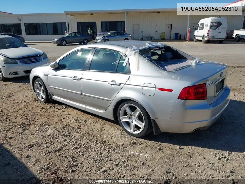 2006 Acura Tl VIN: 19UUA66206A052310 Lot: 40637445