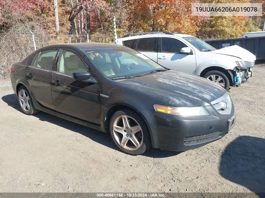 2006 Acura Tl VIN: 19UUA66206A019078 Lot: 40661158