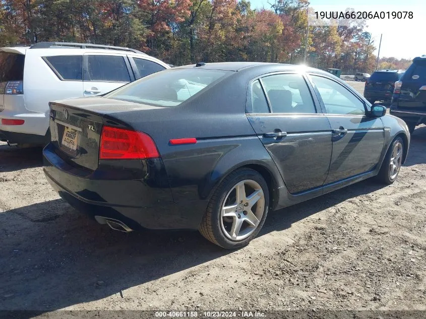 2006 Acura Tl VIN: 19UUA66206A019078 Lot: 40661158