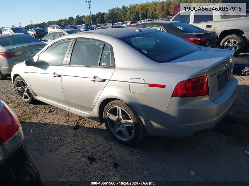 2006 Acura Tl VIN: 19UUA66246A057915 Lot: 40661566