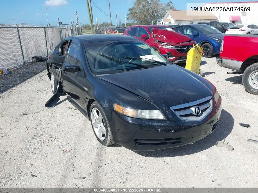 2006 Acura Tl VIN: 19UUA66226A074969 Lot: 40664821