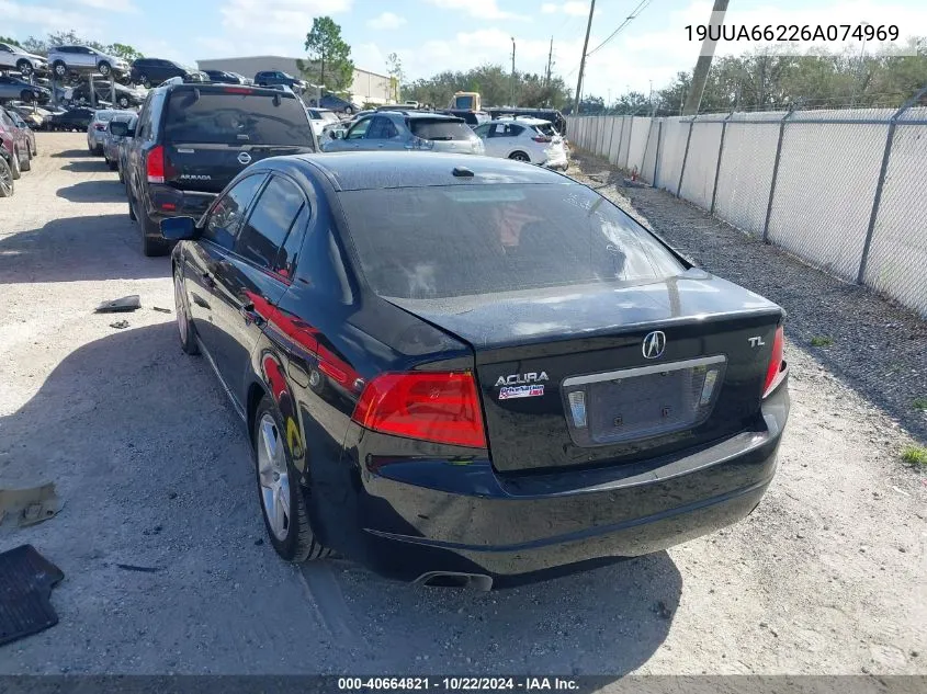 2006 Acura Tl VIN: 19UUA66226A074969 Lot: 40664821