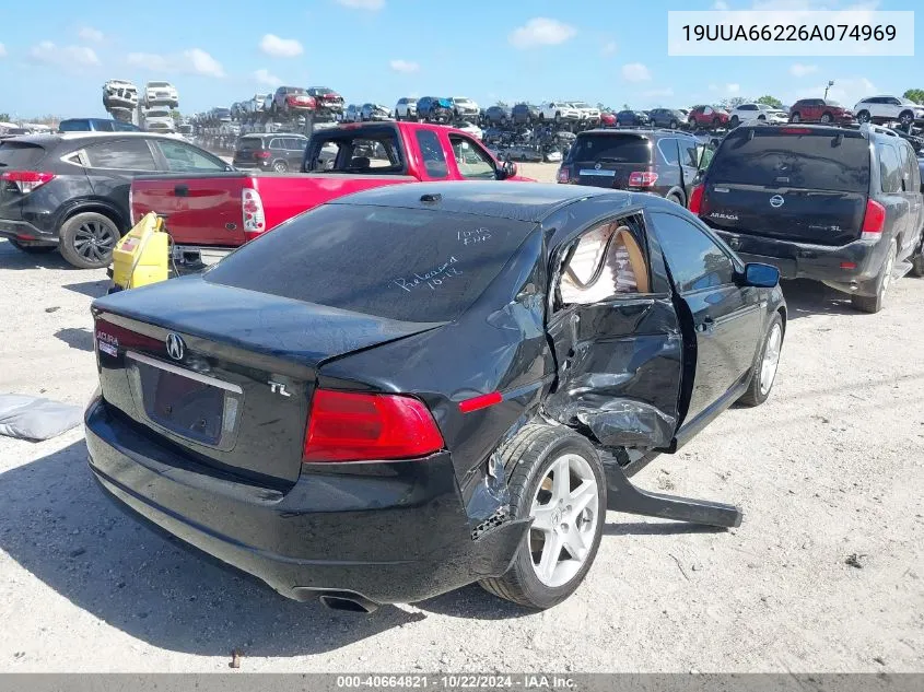 2006 Acura Tl VIN: 19UUA66226A074969 Lot: 40664821