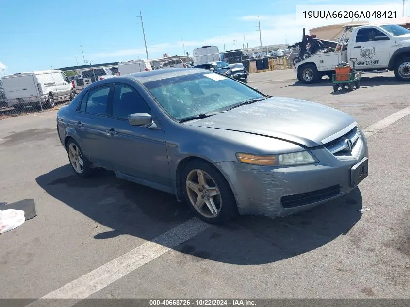 2006 Acura Tl VIN: 19UUA66206A048421 Lot: 40668726