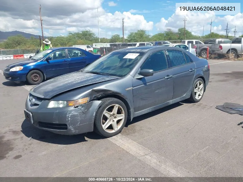 2006 Acura Tl VIN: 19UUA66206A048421 Lot: 40668726