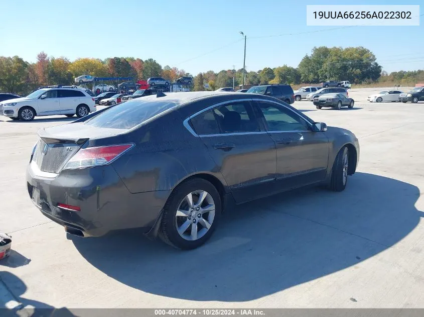 2006 Acura Tl VIN: 19UUA66256A022302 Lot: 40704774