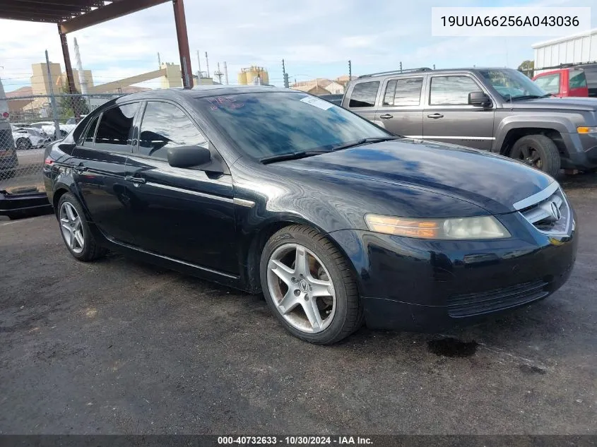 2006 Acura Tl VIN: 19UUA66256A043036 Lot: 40732633