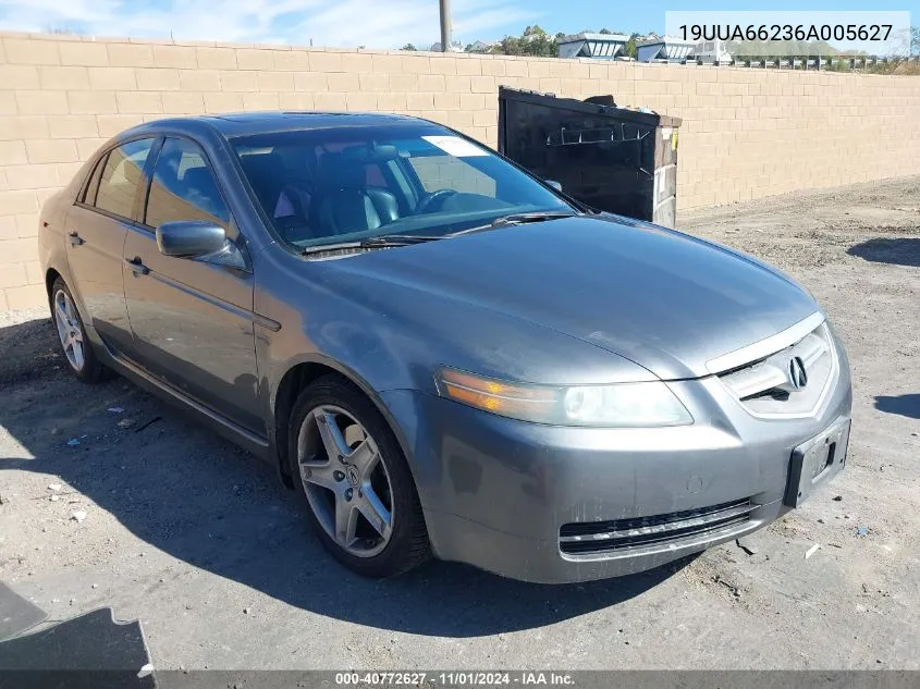 2006 Acura Tl VIN: 19UUA66236A005627 Lot: 40772627