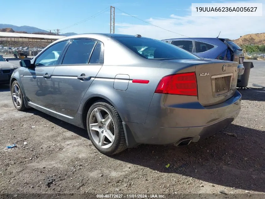 2006 Acura Tl VIN: 19UUA66236A005627 Lot: 40772627