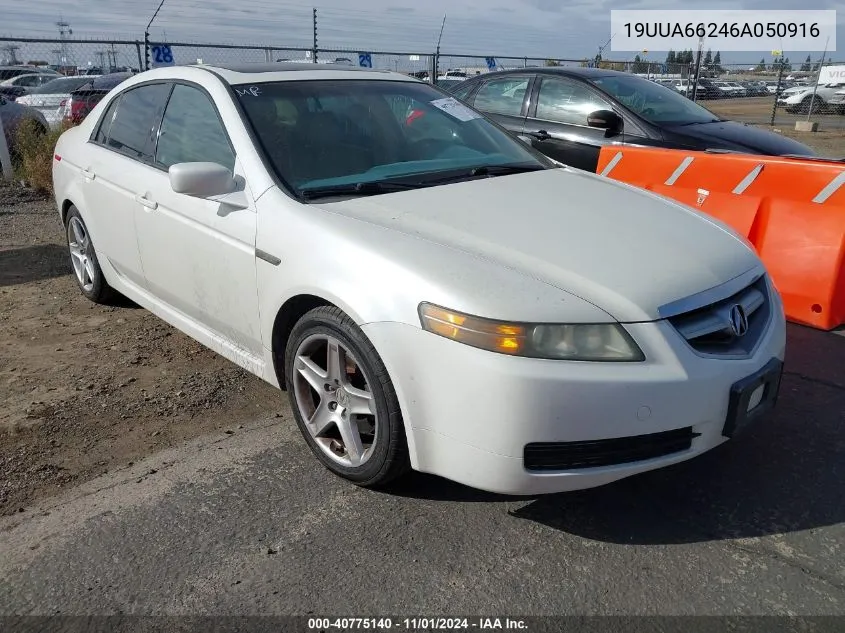 2006 Acura Tl VIN: 19UUA66246A050916 Lot: 40775140