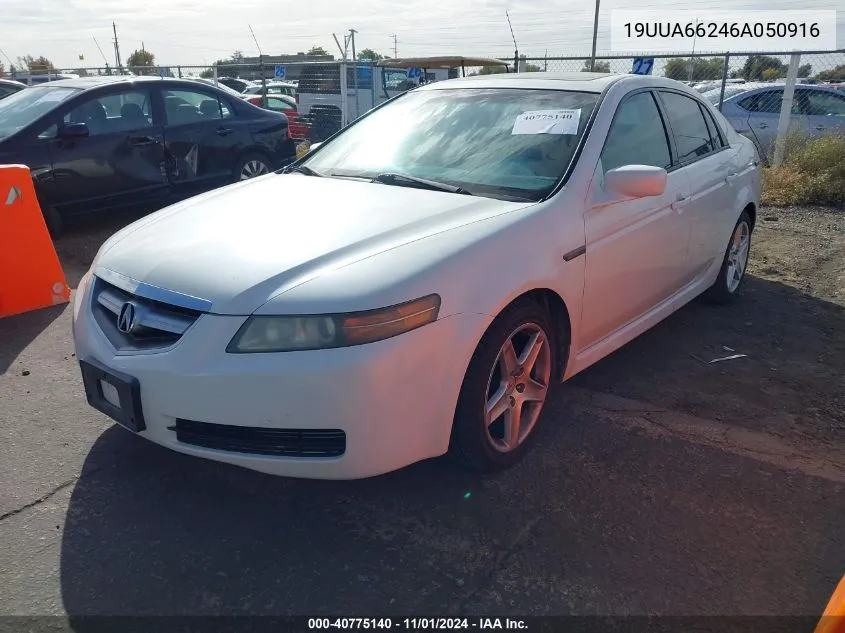 2006 Acura Tl VIN: 19UUA66246A050916 Lot: 40775140