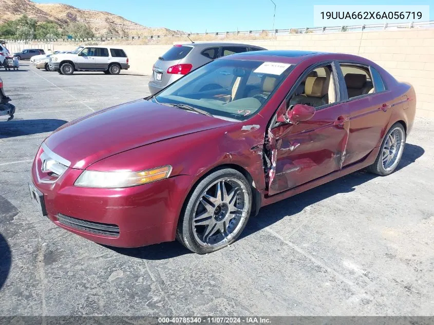 2006 Acura Tl VIN: 19UUA662X6A056719 Lot: 40785340