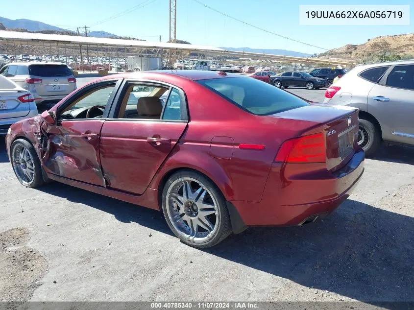 2006 Acura Tl VIN: 19UUA662X6A056719 Lot: 40785340