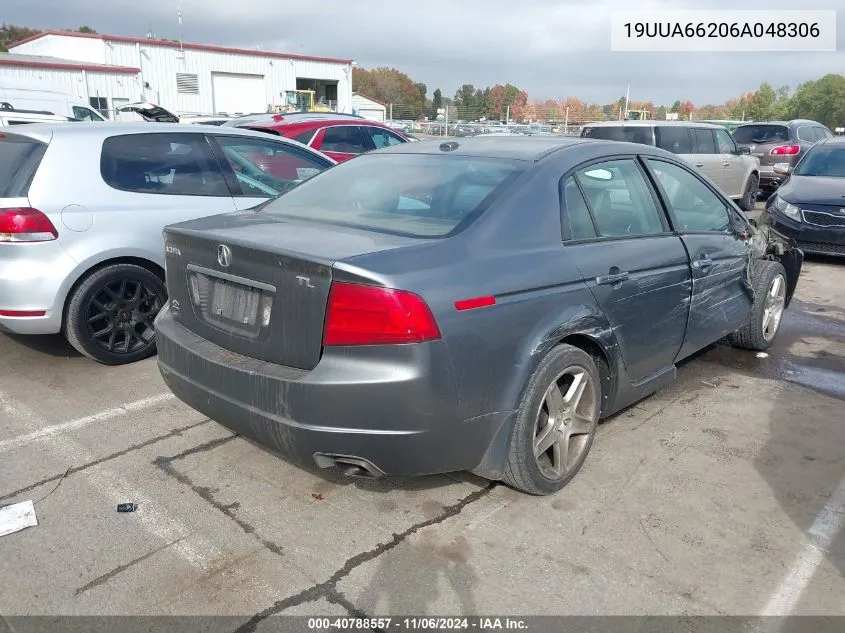 2006 Acura Tl VIN: 19UUA66206A048306 Lot: 40788557