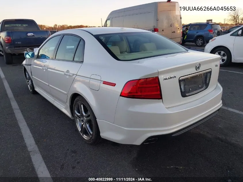 2006 Acura Tl VIN: 19UUA66266A045653 Lot: 40822999