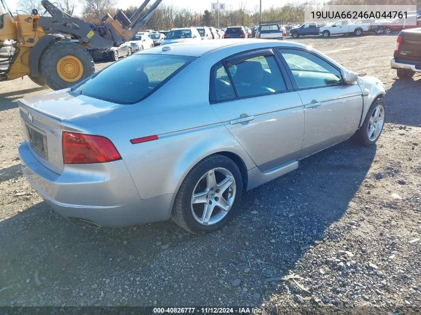 2006 Acura Tl VIN: 19UUA66246A044761 Lot: 40826777