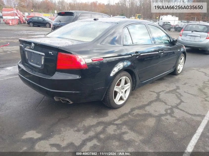 2006 Acura Tl VIN: 19UUA66256A035650 Lot: 40837882