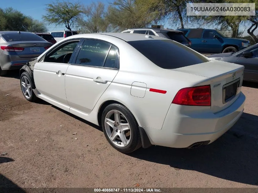 2006 Acura Tl VIN: 19UUA66246A030083 Lot: 40858747