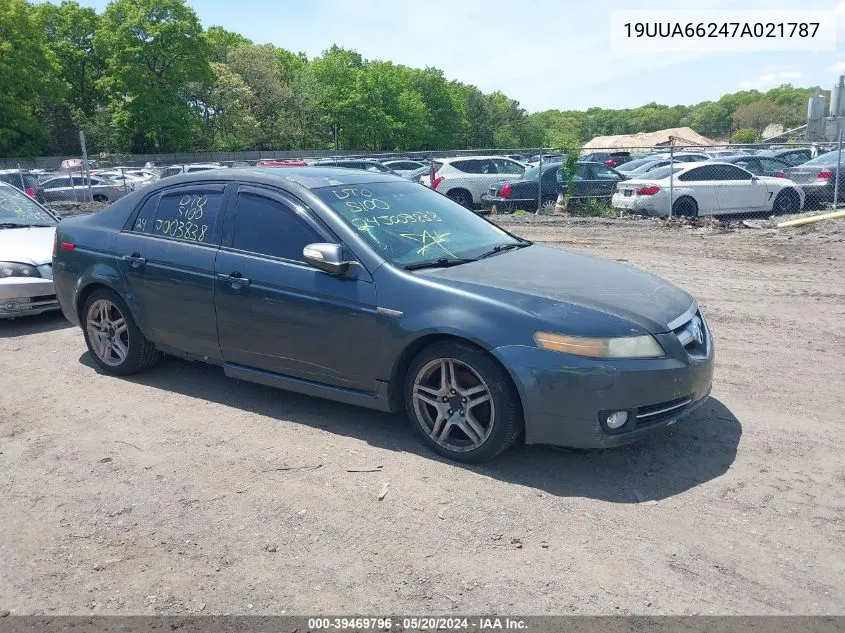 2007 Acura Tl 3.2 VIN: 19UUA66247A021787 Lot: 39469796