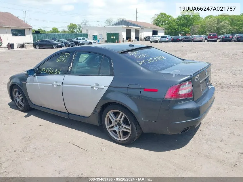 2007 Acura Tl 3.2 VIN: 19UUA66247A021787 Lot: 39469796