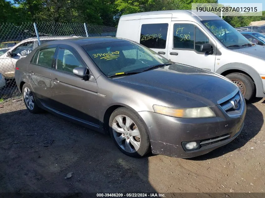 2007 Acura Tl 3.2 VIN: 19UUA66287A012915 Lot: 39486209