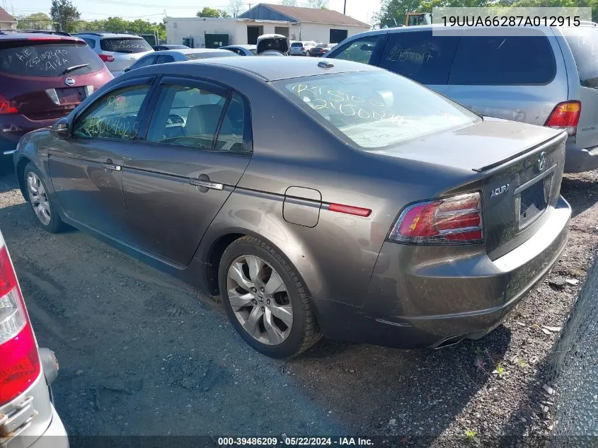 2007 Acura Tl 3.2 VIN: 19UUA66287A012915 Lot: 39486209