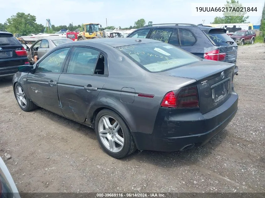 2007 Acura Tl 3.2 VIN: 19UUA66217A021844 Lot: 39669116