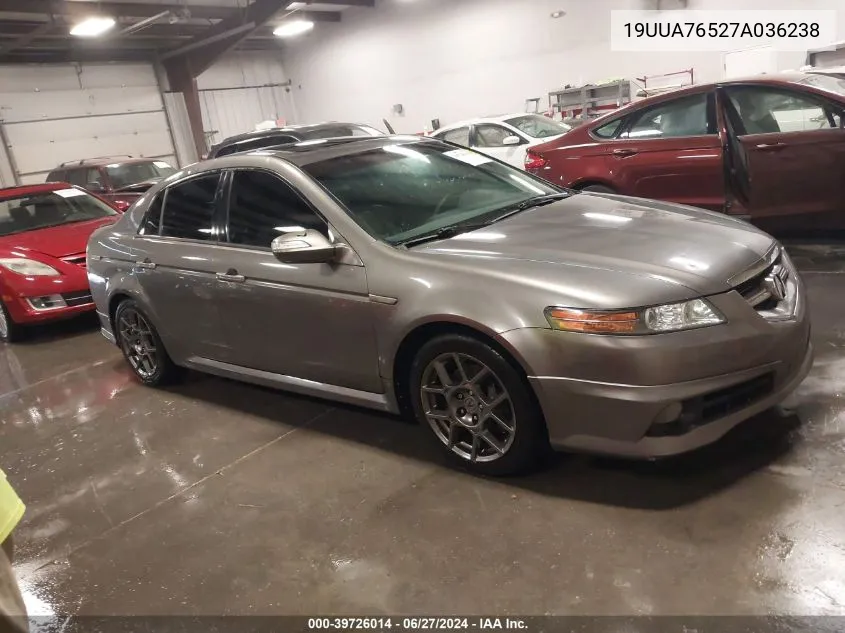 2007 Acura Tl Type S VIN: 19UUA76527A036238 Lot: 39726014