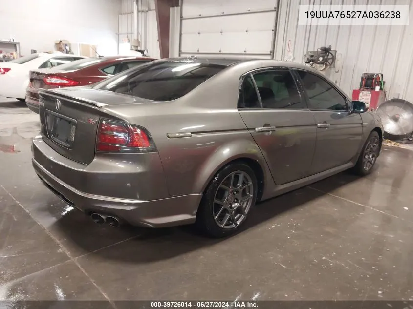 19UUA76527A036238 2007 Acura Tl Type S