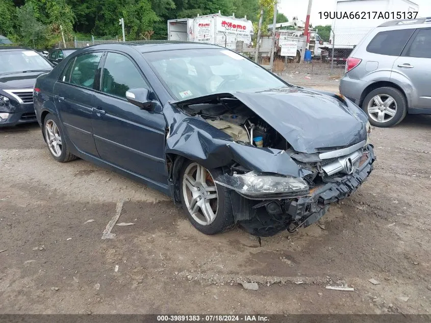 2007 Acura Tl 3.2 VIN: 19UUA66217A015137 Lot: 39891383