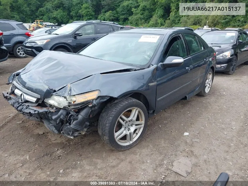 2007 Acura Tl 3.2 VIN: 19UUA66217A015137 Lot: 39891383