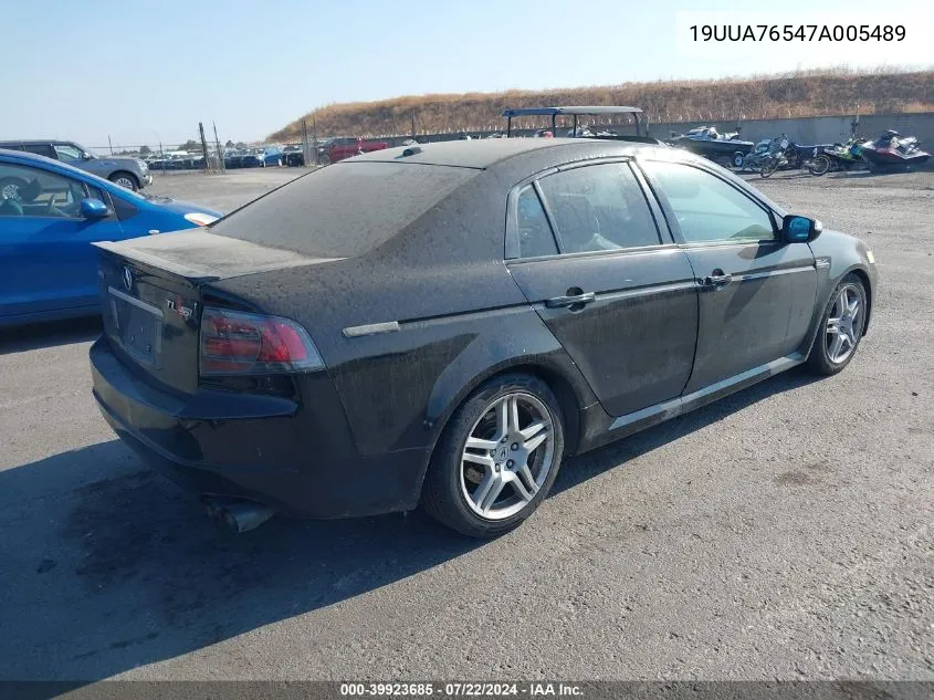 2007 Acura Tl Type S VIN: 19UUA76547A005489 Lot: 39923685