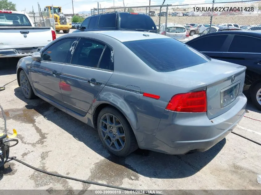 2007 Acura Tl 3.2 VIN: 19UUA662X7A041428 Lot: 39990819